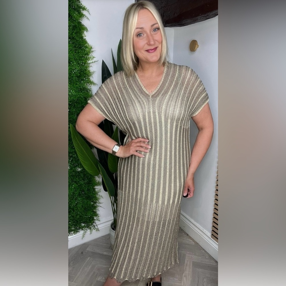 Floris Crochet Knit Dress (Made in Italy)